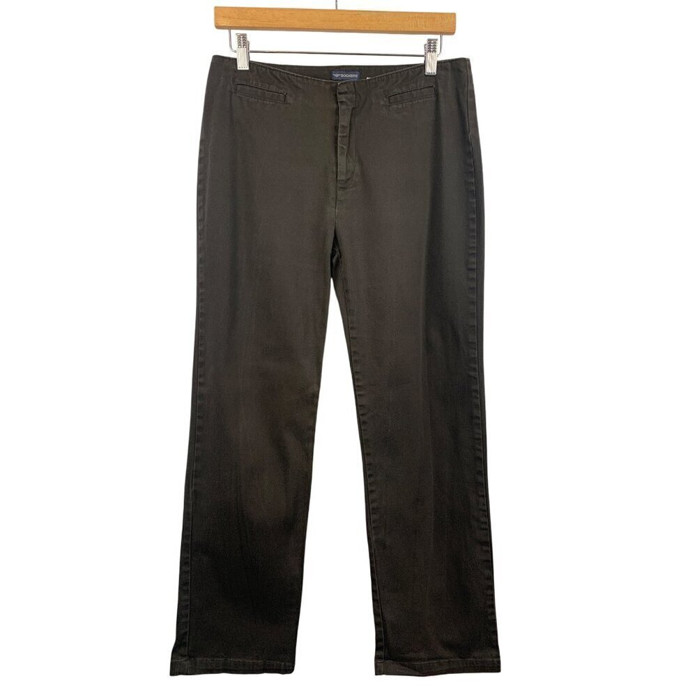 Dockers Womens Black Straight Leg Stretch Pants Size 10S
